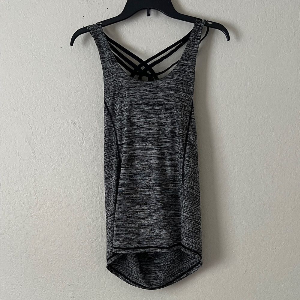 Like New! Lululemon Slay the Studio 2-in-1 Tank Gray and Black